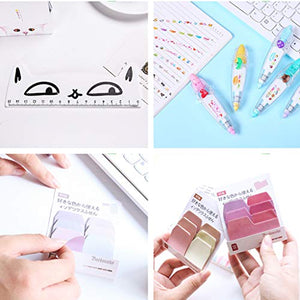 Amycute 26 Pezzi Cancelleria Kawaii Astuccio Penne Righello Stile 1