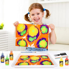 Carica l&#39;immagine nel visualizzatore di Gallery, Coodoo Vernice marmorizzante ad acqua per bambini, kit di artigianato per ragazze e ragazzi, per bambini dai 6 agli 8-12 anni