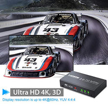 Carica l'immagine nel visualizzatore di Gallery, ESYNiC HDMI 2.0 Splitter 2 Vie Supporta 2 Way 4K 60hz HDR - Ilgrandebazar
