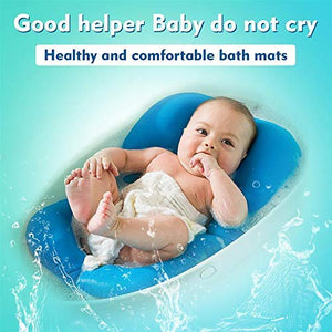 Moonvvin - Materassino galleggiante per il bagno del neonato, materassino blu