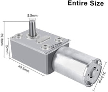 Carica l'immagine nel visualizzatore di Gallery, DC 12V Riduttore Reversibile Motore Elettrico Turbina ad Alta Coppia Riduttore a Vite Senza Fine (5RPM)