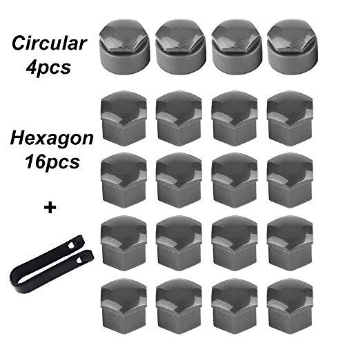 Gebildet 20pcs 17mm Tappi a Vite Ruota Set Universale(4pcs Antifurto Tappo...
