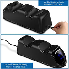 Carica l'immagine nel visualizzatore di Gallery, Ricarica Controller PS4 ,ECHTPower Docking Station e Blu&amp;Arancione LED