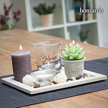Carica l'immagine nel visualizzatore di Gallery, Out of the blue Piatto in Legno, ca. 20 x 20 cm, con 2 portalumini Vetro,...