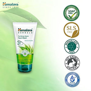 HIMALAYA HERBALS Purifying Neem Face Wash Gel 150g | Pulisce profondamente i... - Ilgrandebazar