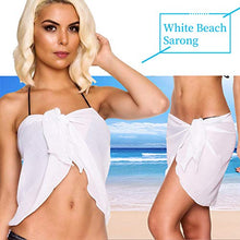 Carica l&#39;immagine nel visualizzatore di Gallery, VDSOW 2 Pezzi Pareo Mare Donna, Bianco e Nero Mezzo Beach Cover up...