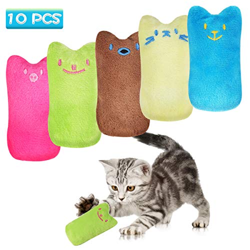 JOYUE 10 Pezzi Giocattolo Catnip per Gatti, Cuscino in Valeriana, Giocattolo...