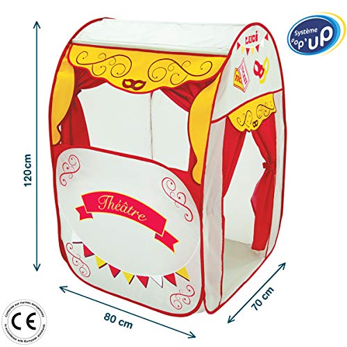 LUDI- Teatrino Giocattolo Pop Up Tendina, Colore Unico, 60001 - Ilgrandebazar