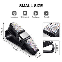 Carica l'immagine nel visualizzatore di Gallery, Frienda 2 Pacchi Porta Occhiali per Auto Visiera Parasole con Strass di...