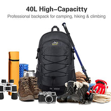 Carica l'immagine nel visualizzatore di Gallery, Besrina Zaino da Hiking 40L, Multifunzione Impermeabile Zaino da Viaggio con Strisce Riflettenti, per Uomini Donne Ciclismo, Viaggi, Arrampicata, Sport All'Aria Aperta