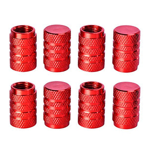 Coprivalvola Pneumatici Tappi Valvola in Alluminio Auto Antipolvere Red