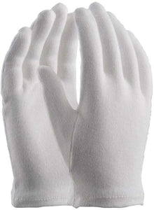 Orma Confezione da 12 Paia di Guanti in Maglia di Cotone 100%, Bianco, Bordato, Misura Donna