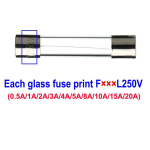 Gebildet 150 Pezzi 5x20mm Fast-Soffiare Il Vetro Fusibili Assortiti Kit,...