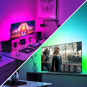 Striscia LED RGB WIFI, Etersky Smart Strip 2M 5050 Compatibile con 2m