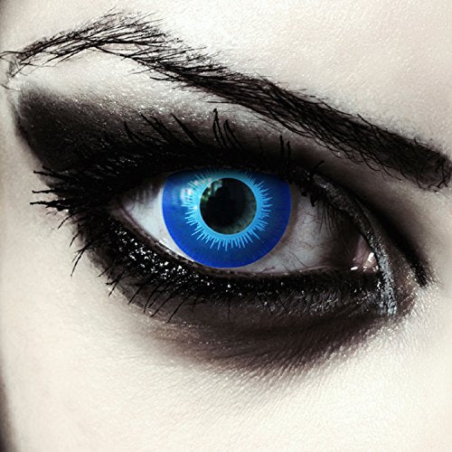 Designlenses Lenti a Contatto Colorate Blu Elfo per Halloween, morbide, - Ilgrandebazar
