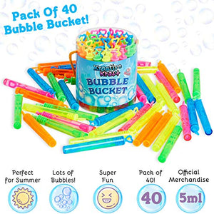 KreativeKraft Bolle di Sapone, Confezione da 40 Tubetti Sparabolle Sapone...