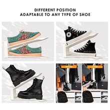 Carica l'immagine nel visualizzatore di Gallery, PAIDE P Portascarpe Salvaspazio Impilabile, Supporto per Scarpe Scarpiera Regolabile in Altezza, Organizer Scarpe Salvaspazio Armadio. (Pack 12, Bianco)