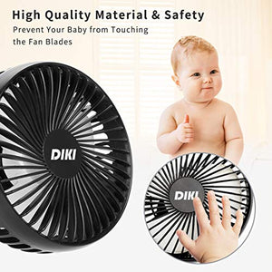 DIKI Ventilatore Auto, USB Ventola per Auto A 3 velocità Ventola...