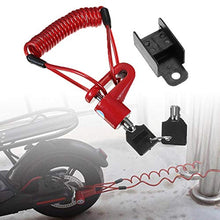 Carica l&#39;immagine nel visualizzatore di Gallery, GOZAR Scooter Elettrico Antifurto in Acciaio Wire Lock Freni A Disco Rosso