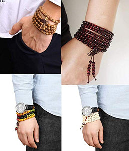 YADOCA 8MM 12 Pezzi Gioielli Braccialetto di Legno per Uomo Donne Bracciali... - Ilgrandebazar