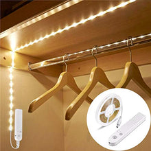 Carica l'immagine nel visualizzatore di Gallery, Fuutuu Luce LED da guardaroba 1.5M 60LED 3500K Bianco Caldo con sensore di...