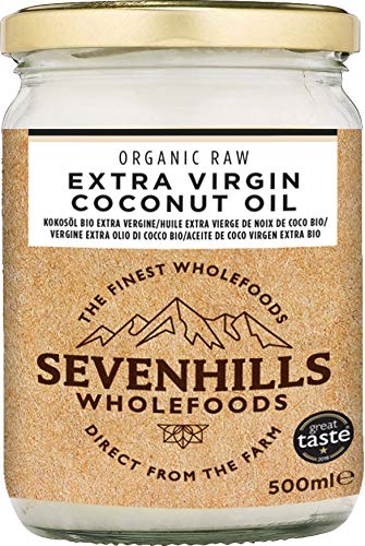 Sevenhills Wholefoods Crudo Vergine Extra Olio Di Cocco Bio, Spremuto 500 ml