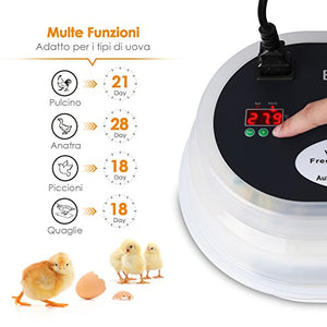 Amzdeal Incubatrice Automatica per 9/12 Uova Controllo Automatico di... - Ilgrandebazar