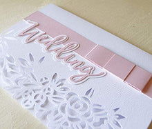 Carica l&#39;immagine nel visualizzatore di Gallery, Wedding - Matrimonio - super bianco - traforato - biglietto d&#39;auguri... - Ilgrandebazar