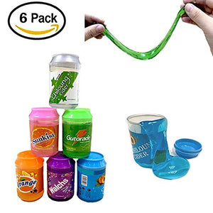 Simuer Cristallo Slime Putty, 6 Pack Magic Crystal Clay 6