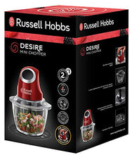 Carica l&#39;immagine nel visualizzatore di Gallery, Russell Hobbs Desire Tritatutto, 200 W, 1 L, Rosso