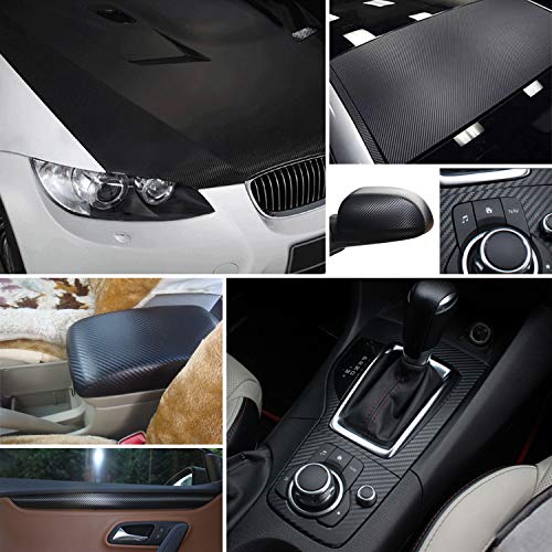 AOBETAK Adesivo Carbonio 3D - 1500x300mm, Vinile Effetto Fibra Di Carbonio Per Auto, Moto, Interni - Foto 9