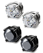 Carica l&#39;immagine nel visualizzatore di Gallery, Sailimue Acciaio inossidabile magnetico Orecchini Stud per uomo donna unisex...