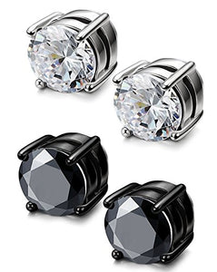 Sailimue Acciaio inossidabile magnetico Orecchini Stud per uomo donna unisex...
