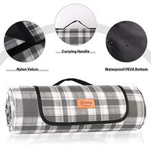 Carica l'immagine nel visualizzatore di Gallery, Sekey Coperta da Picnic Impermeabile Esterna con 200*170cm, Griglia grigia