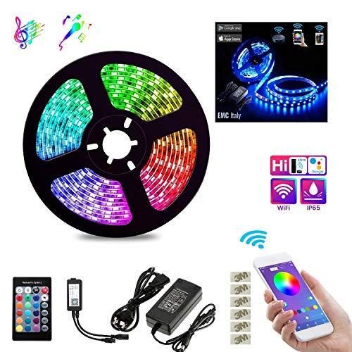 EMC Italy Striscia LED RGB 5M | 300 Smart Strip 5050SMD WiFi | - Ilgrandebazar