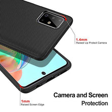 Carica l&#39;immagine nel visualizzatore di Gallery, iBetter per Samsung Galaxy A71 Cover, Ultra Sottile di Gomma, Custodia Nero - Ilgrandebazar
