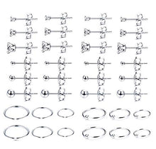 Carica l&#39;immagine nel visualizzatore di Gallery, Milacolato 30 Pairs Orecchini in Acciaio inossidabile per Donne Uomini Cubic... - Ilgrandebazar