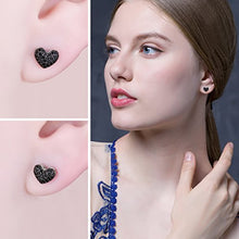 Carica l&#39;immagine nel visualizzatore di Gallery, JewelryPalace 0.29ct Naturale Nero Spinello Amore Cuore Orecchini Argento... - Ilgrandebazar