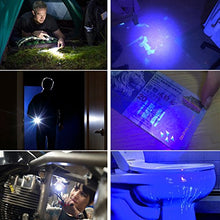 Carica l'immagine nel visualizzatore di Gallery, Torcia Tattica UV 2 in 1, a LED con 500LM, di 395 NM, 4...