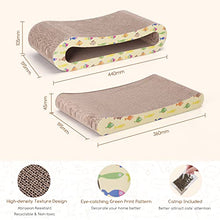 Carica l&#39;immagine nel visualizzatore di Gallery, Nobleza 2 in 1 Tiragraffi per Gatti Cartone con Erba gatta, Graffiatoio in Cartone Ondulato Reversibile per Proteggere Mobili