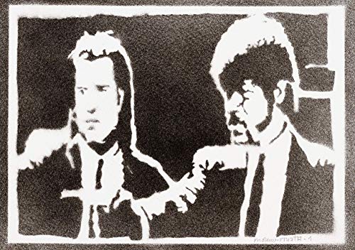 Poster Pulp Fiction Handmade Graffiti Street Art - Artwork