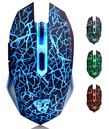 M2 Mouse Ricaricabile Wireless ,Ottico USB Gaming Silenzioso senza nero