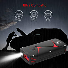 Carica l&#39;immagine nel visualizzatore di Gallery, FLYLINKTECH Avviatore Emergenza per Auto, 1000A 15000mAh Batteria... - Ilgrandebazar