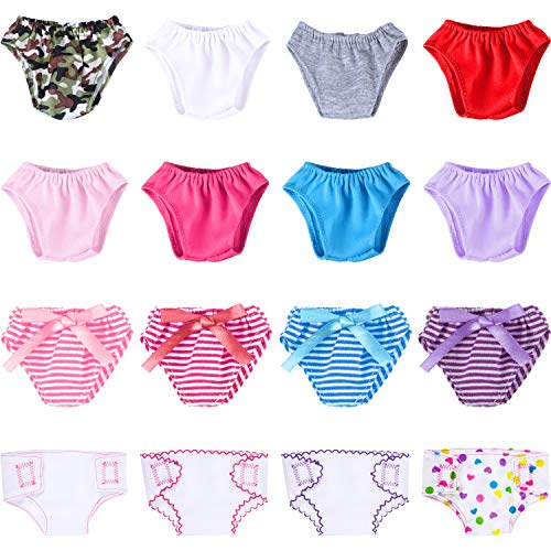 Gejoy 16 Pezzi Bambola Pannolini Biancheria Intima Tessuto...