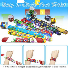 Carica l'immagine nel visualizzatore di Gallery, HEAWAA 30 Pezzi Braccialetti Slap per Bambini, Bracelets Gadget a Scatto Bracciali Divertenti Rotoli in Vinile per Bambini, Ragazze e Ragazzi Feste Compleanno Birthday (Mario)