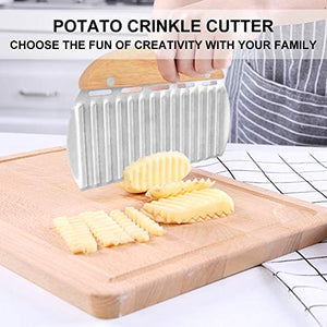 Coltello Ondulato, Taglia Patate, Lama per Patatine Fritte, per...