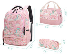 Carica l&#39;immagine nel visualizzatore di Gallery, Zaino Unicorno Zaini Ragazza Bambina Backpack Set per la Scuola 1-rosa