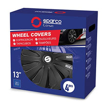 Carica l&#39;immagine nel visualizzatore di Gallery, Sparco SPC1574BKC Set copricerchi Sicilia, 15, nero/carbone - Ilgrandebazar