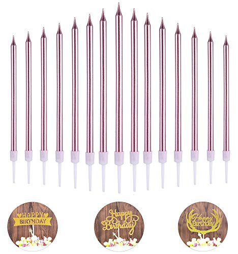 YFOX 24 candeline per Decorare Torte e Feste di Rose Gold