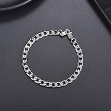 Carica l&#39;immagine nel visualizzatore di Gallery, PROSTEEL Bracciale Uomo a Catena Cubana Semplice, Braccialetto 6 Mm - Argento - Ilgrandebazar